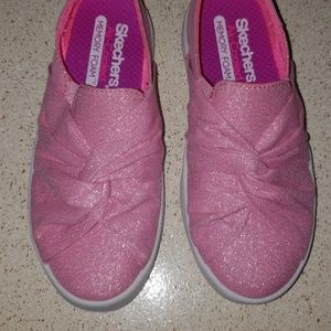 Pink glitter Skechers